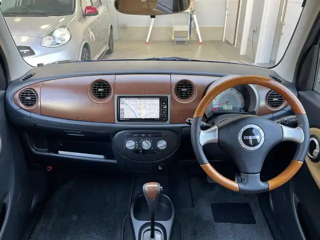 ダイハツ ミラ ジーノ プレミアムL 群馬県 2007(平19)年 3.3万km プレシャスブルーマイカメタリック ７インチＳＤナビ　/フルセグ　/Ｂｌｕｅｔｏｏｔｈ　/ＣＤ・ＤＶＤ　/ＥＴＣ　/木目調＋本革ステアリング　/木目調内装　/純正フロアマット　/電動格納ミラー　/１４インチアルミホイール　/リモコンキー　/パワーウィンドウ