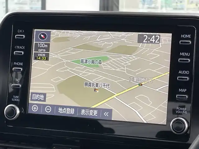 トヨタ Ｃ－ＨＲ G モード ネロセーフティプラスⅢ 千葉県 2022(令4)年 1.7万km ブラックマイカ 純正8インチナビ/(BT/FM/AM)/全周囲カメラ/ドライブレコーダー前後/ブラインドスポットモニター/衝突被害軽減システム/車線逸脱警報/レーダークルーズコントロール/ハーフレザーシート/横滑り防止装置/ビルトインETC2.0/アイドリングストップ/LEDヘッドライト/フォグランプ/オートライト/ウィンカーミラー/電動格納ミラー/純正18インチAW/シートヒーター/シートリフター/プッシュスタート/スマートキー/フロアマット/スペアキー/取扱説明書/保証書