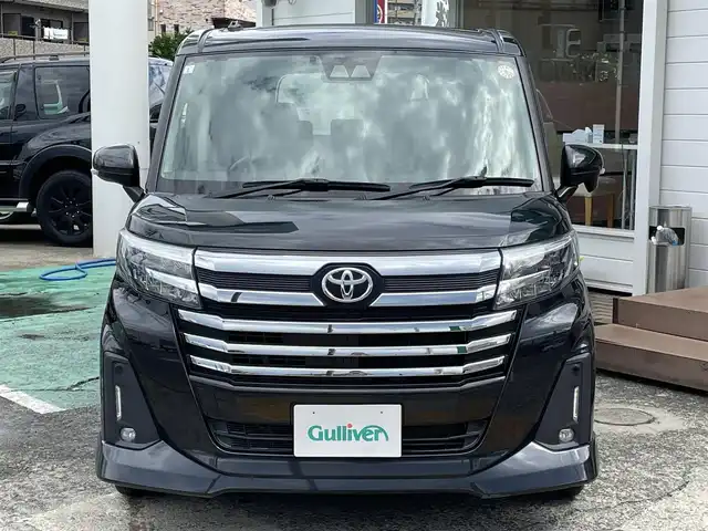 トヨタ ルーミー カスタムG 神奈川県 2021(令3)年 4.2万km ブラックマイカメタリック ワンオーナー/純正メモリナビ/　（CD・Bluetooth・USB）/フルセグTV/両側パワースライドドア/トヨタセーフティセンス/バックカメラ/LEDヘッドライト/LEDフォグライト/ビルトインETC/レーダークルーズコントロール/アイドリングストップ/コーナーセンサー/スマートキー×2/保証書/取扱説明書