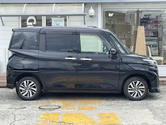 トヨタ ルーミー カスタムG 神奈川県 2021(令3)年 4.2万km ブラックマイカメタリック ワンオーナー/純正メモリナビ/　（CD・Bluetooth・USB）/フルセグTV/両側パワースライドドア/トヨタセーフティセンス/バックカメラ/LEDヘッドライト/LEDフォグライト/ビルトインETC/レーダークルーズコントロール/アイドリングストップ/コーナーセンサー/スマートキー×2/保証書/取扱説明書