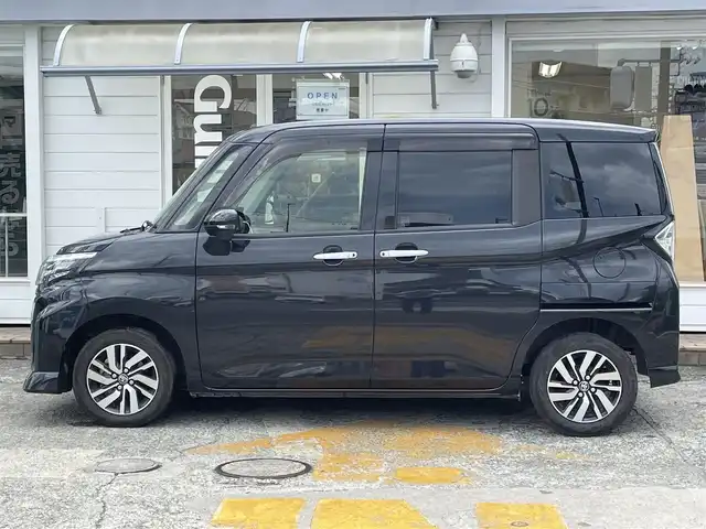 トヨタ ルーミー カスタムG 神奈川県 2021(令3)年 4.2万km ブラックマイカメタリック ワンオーナー/純正メモリナビ/　（CD・Bluetooth・USB）/フルセグTV/両側パワースライドドア/トヨタセーフティセンス/バックカメラ/LEDヘッドライト/LEDフォグライト/ビルトインETC/レーダークルーズコントロール/アイドリングストップ/コーナーセンサー/スマートキー×2/保証書/取扱説明書