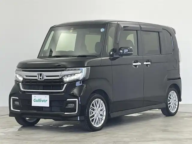 ホンダ Ｎ ＢＯＸ カスタム L ターボ 群馬県 2022(令4)年 3.5万km クリスタルブラックパール 禁煙車　社外７型ナビ（BT、ワンセグ、CD、DVD）両側パワスラ　バックカメラ　ACC　LKA　ETC　衝突軽減システム　シートヒーター　オートマチックハイビーム　コーナーセンサー　LEDヘッドライト