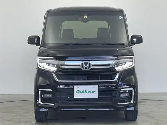 ホンダ Ｎ ＢＯＸ カスタム L ターボ 群馬県 2022(令4)年 3.5万km クリスタルブラックパール 禁煙車　社外７型ナビ（BT、ワンセグ、CD、DVD）両側パワスラ　バックカメラ　ACC　LKA　ETC　衝突軽減システム　シートヒーター　オートマチックハイビーム　コーナーセンサー　LEDヘッドライト