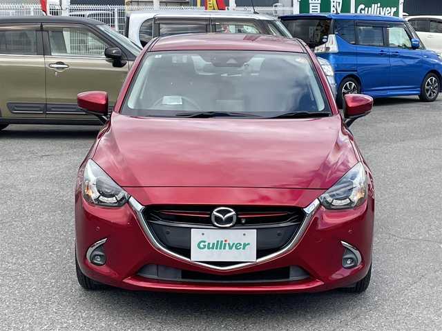 マツダ デミオ 15Sツーリング 愛知県 2018(平30)年 4.9万km ソウルレッドクリスタルM /禁煙//ワンオーナー//純正ナビ//CD/DVD/BT/フルセグ//バックカメラ//全方位カメラ//純正15AW//前方ドラレコ//ETC//シートヒーター（前席）//レーダー探知機//PCS/LDA/HUD//横滑り防止装置//LEDオートライト//LEDフォグランプ//前後クリアランスソナー//本革巻きステアリング//ステアリングスイッチ//アイドリングストップ//純正フロアマット//ドアバイザー//スペアスマートキー//新車時保証書//取扱説明書