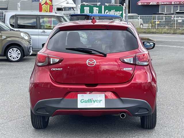 マツダ デミオ 15Sツーリング 愛知県 2018(平30)年 4.9万km ソウルレッドクリスタルM /禁煙//ワンオーナー//純正ナビ//CD/DVD/BT/フルセグ//バックカメラ//全方位カメラ//純正15AW//前方ドラレコ//ETC//シートヒーター（前席）//レーダー探知機//PCS/LDA/HUD//横滑り防止装置//LEDオートライト//LEDフォグランプ//前後クリアランスソナー//本革巻きステアリング//ステアリングスイッチ//アイドリングストップ//純正フロアマット//ドアバイザー//スペアスマートキー//新車時保証書//取扱説明書
