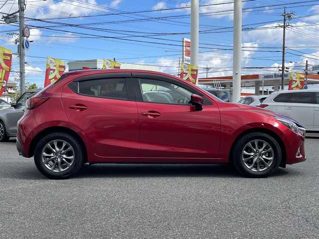 マツダ デミオ 15Sツーリング 愛知県 2018(平30)年 4.9万km ソウルレッドクリスタルM /禁煙//ワンオーナー//純正ナビ//CD/DVD/BT/フルセグ//バックカメラ//全方位カメラ//純正15AW//前方ドラレコ//ETC//シートヒーター（前席）//レーダー探知機//PCS/LDA/HUD//横滑り防止装置//LEDオートライト//LEDフォグランプ//前後クリアランスソナー//本革巻きステアリング//ステアリングスイッチ//アイドリングストップ//純正フロアマット//ドアバイザー//スペアスマートキー//新車時保証書//取扱説明書