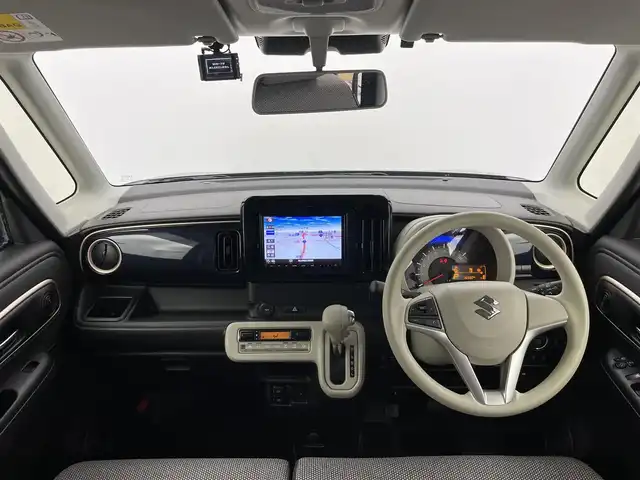 スズキ ワゴンＲ スマイル HYBRID X 富山県 2021(令3)年 1.7万km インディゴブルーメタリック/ホワイト2トーン 8インチ純正ナビ(AM/FM/CD/DVD/BT)/全方位カメラ(フロント、バック、サイド)/フルセグTV/ビルトインETC/両側パワースライドドア/衝突軽減ブレーキ/横滑り防止装置/レーンキープアシスト/アイドリングストップ/盗難防止装置/前後コーナーセンサー/前後ドライブレコーダー/D席シートヒーター/LEDヘッドライト/ブルーツートン/純正フロアマット/オートライト/ベンチシート/スペアキー1本/ダブルサイドエアバッグ