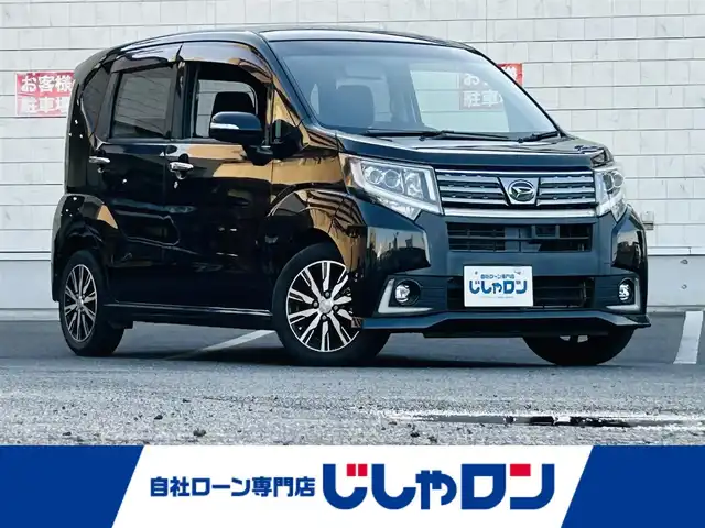 ダイハツ ムーヴ カスタム X SA 岡山県 2014(平26)年 8万km ブラックマイカメタリック (株)IDOMが運営する【じしゃロン岡山店】の自社ローン専用車両です。こちらは現金またはオートローンご利用時の価格です。 自社ローンご希望の方は別途その旨お申し付け下さい/＊社外ナビ/＊ETC/＊ドライブレコーダー/＊プッシュスタート/＊ワンセグテレビ/＊Bluetooth/＊スマートキー