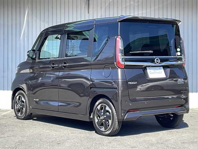 日産 ルークス HWS X プロパイロットED 長野県 2020(令2)年 0.9万km アッシュブラウンM プロパイロット/エマージェンシーブレーキ/両側パワースライドドア/純正9インチナビ（型式：MM319D-L）/・CD/DVD/Bluetooth/フルセグTV/全周囲カメラ/ビルトインETC/前方ドライブレコーダー/追従型クルーズコントロール/純正14インチAW/前後コーナーセンサー/LEDオートライト/純正フロアマット/ドアバイザー/アイドリングストップ/プッシュスタート/スマートキー/保証書