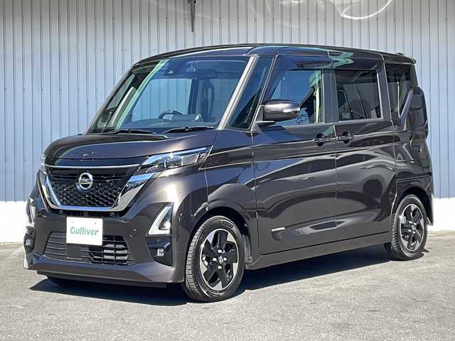 日産 ルークス HWS X プロパイロットED 長野県 2020(令2)年 0.9万km アッシュブラウンM プロパイロット/エマージェンシーブレーキ/両側パワースライドドア/純正9インチナビ（型式：MM319D-L）/・CD/DVD/Bluetooth/フルセグTV/全周囲カメラ/ビルトインETC/前方ドライブレコーダー/追従型クルーズコントロール/純正14インチAW/前後コーナーセンサー/LEDオートライト/純正フロアマット/ドアバイザー/アイドリングストップ/プッシュスタート/スマートキー/保証書