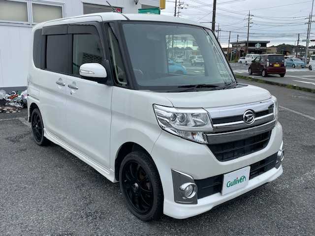 ダイハツ タント カスタム X 神奈川県 2015(平27)年 6.3万km パールホワイトⅢ 片側パワースライドドア/社外16インチAW/社外ナビ（NX514）/CD/DVD/ブルーレイ/FM/AM/BT/フルセグTV/LEDヘッドライト/フォグランプ/オートライト/ETC/スマートキー/AAC
