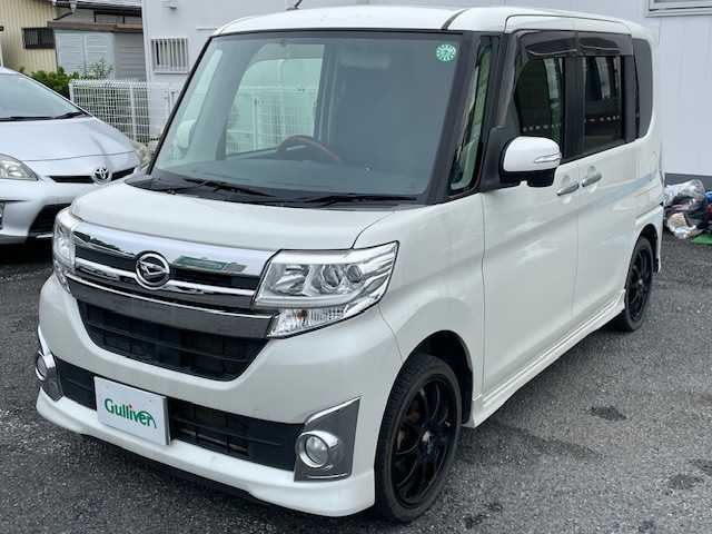 ダイハツ タント カスタム X 神奈川県 2015(平27)年 6.3万km パールホワイトⅢ 片側パワースライドドア/社外16インチAW/社外ナビ（NX514）/CD/DVD/ブルーレイ/FM/AM/BT/フルセグTV/LEDヘッドライト/フォグランプ/オートライト/ETC/スマートキー/AAC