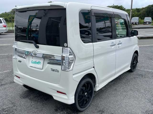 ダイハツ タント カスタム X 神奈川県 2015(平27)年 6.3万km パールホワイトⅢ 片側パワースライドドア/社外16インチAW/社外ナビ（NX514）/CD/DVD/ブルーレイ/FM/AM/BT/フルセグTV/LEDヘッドライト/フォグランプ/オートライト/ETC/スマートキー/AAC