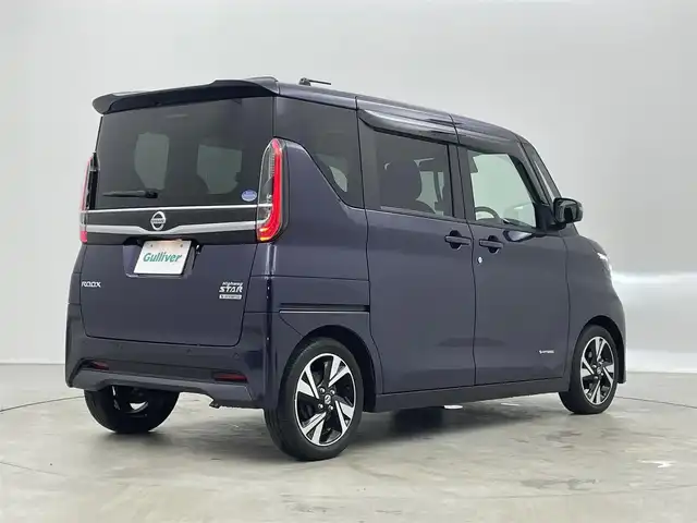 日産 ルークス HWS Gターボ プロパイロットED 埼玉県 2022(令4)年 0.3万km アメジストパープル 純正９インチナビ　アラウンドビューモニター　ドライブレコーダー　プロパイロット　レーダークルーズコントロール　純正アルミホイール　両側パワースライドドア　スマートキー　ＬＥＤヘッドライト　地デジＴＶ