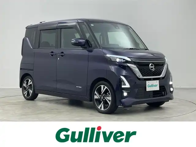 日産 ルークス HWS Gターボ プロパイロットED 埼玉県 2022(令4)年 0.3万km アメジストパープル 純正９インチナビ　アラウンドビューモニター　ドライブレコーダー　プロパイロット　レーダークルーズコントロール　純正アルミホイール　両側パワースライドドア　スマートキー　ＬＥＤヘッドライト　地デジＴＶ