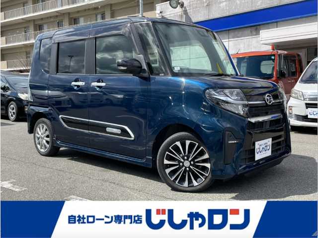 ダイハツ タント カスタム RS 兵庫県 2019(令1)年 7.4万km ブラックマイカメタリック/レーザーブルークリスタルシャイン 2トーン (株)IDOMが運営する【じしゃロン姫路店】の自社ローン専用車両になります。こちらは現金またはオートローンご利用時の価格です。自社ローンご希望の方は別途その旨お申付け下さい/純正ナビ/TV/CD/BT/全方位カメラ/両側パワースライドドア/衝突軽減ブレーキ/コーナーセンサー/前席シートヒーター/クルーズコントロール/ETC