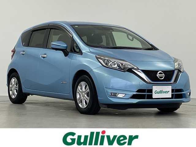 日産 ノート e－パワー X 岐阜県 2017(平29)年 4.5万km ソニックブルー 純正ナビ/　(AM/FM/CD/DVD/Bluetooth/フルセグTV)/アラウンドビューモニター/デジタルインナーミラー/エマージェンシーブレーキ/レーンキープアシスト/コーナーセンサー/ドライブレコーダー/ETC/LEDヘッドライト/オートライト/純正フロアマット/純正ドアバイザー