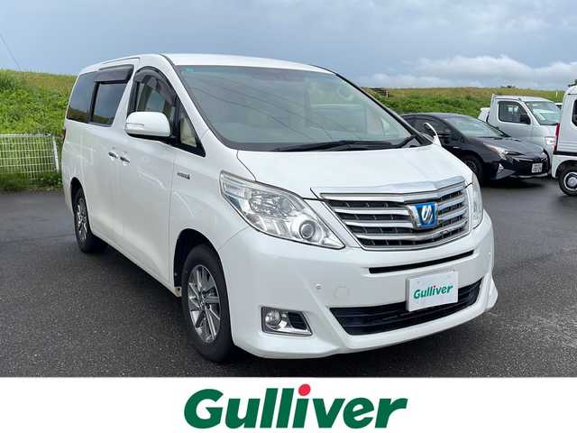 トヨタ アルファードハイブリット G 新潟県 2013(平25)年 11.3万km ホワイトパールクリスタルシャイン 前後コーナーセンサー/フルセグテレビ/バックカメラ