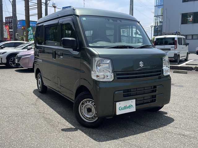 スズキ エブリイ PA リミテッド 福井県 2023(令5)年 1.7万km クールカーキPM リモコンキー/４WD/純正ラジオ/ETC/USBポート/オートライト/ヘッドライトレベライザー/レーンガイド/横滑り防止/アイドリングストップ/衝突軽減/純正ドアバイザー/純正フロアマット