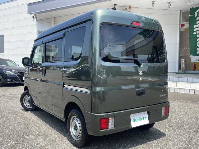 スズキ エブリイ PA リミテッド 福井県 2023(令5)年 1.7万km クールカーキPM リモコンキー/４WD/純正ラジオ/ETC/USBポート/オートライト/ヘッドライトレベライザー/レーンガイド/横滑り防止/アイドリングストップ/衝突軽減/純正ドアバイザー/純正フロアマット