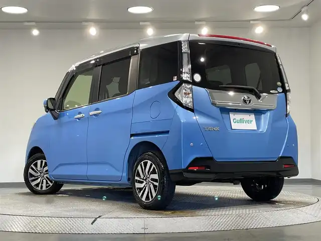 トヨタ タンク カスタムG S 愛知県 2017(平29)年 4.5万km ファインブルーマイカメタリック/シルバー2トーン ＡＬＰＩＮＥ９インチナビ/両側パワースライドドア/衝突軽減ブレーキ/車線逸脱警報/クリアランスソナー/先行車発進告知/クルーズコントロール/バックカメラ/ビルトインETC/アイドリングストップ/USB＆HDMI入力端子/ＬＥＤヘッドライト/ISOFIX/純正フロアマット/純正14インチアルミホイール