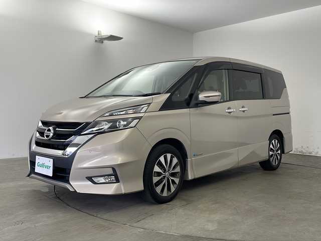 日産 セレナ ハイウェイスター プロパイロットED 兵庫県 2017(平29)年 6.6万km カシミヤグレージュ ・純正ナビ/CD/DVD/Blu-ray/BT/SD/TV/・バックカメラ/・フリップダウンモニター/・スマートキー/・ビルトインETC/・前後ドラレコ/・両側パワースライドドア/・電子パーキング/・オートブレーキホールド/・プロパイロット/・LDW(車線逸脱警報)/・LDP(車線逸脱防止支援システム)/・エマージェンシーブレーキ/・標識認識機能/・前後コーナーセンサー/・ハンズフリーオートスライドドア/・純正アルミホイール