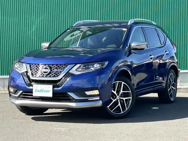 日産 エクストレイル ハイブリッド オーテック iパッケージ 宮城県 2019(令1)年 7万km カスピアンブルー シルバールーフレール/＝＝＝/4WD【2WD切替可】/オーテック専用シート/オーテック19インチアルミホイール/プロパイロット/車線逸脱防止支援システム/後側方車両検知警報/後退時車両検知警報/インテリジェントエマージェンシーブレーキ/コーナーセンサー/インテリジェントアラウンドビューモニター/インテリジェントルームミラー/純正9インチナビ(MM518D-L)/フルセグTV/Bluetooth/CD/DVD/ブルーレイ/SD/USB/ナビ連動型ドライブレコーダー/パワーバックドア/シートヒーター/LEDヘッドライト/ハイビームアシスト/電動パーキングブレーキ/ブレーキホールド/スマートキー＆プッシュスタート/スペアキー/電動格納ミラー