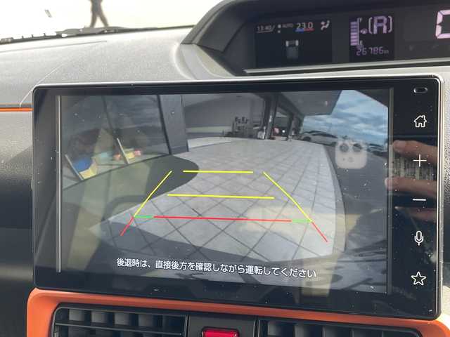 ダイハツ タント ファンクロスターボ 愛知県 2023(令5)年 2.7万km ブラックマイカメタリック/フォレストカーキメタリック 純正10型ディスプレイオーディオ　ナビ機能なし/両側パワースライドドア/シートヒーター/バックカメラ/コーナーセンサー/純正アルミホイール/ルーフレール/LEDヘッドライト/オートマチックハイビーム/ドライブレコーダー/ETC/衝突軽減システム/フルセグ/Bluetooth/ステアリングスイッチ/スマートキー/プッシュスタート