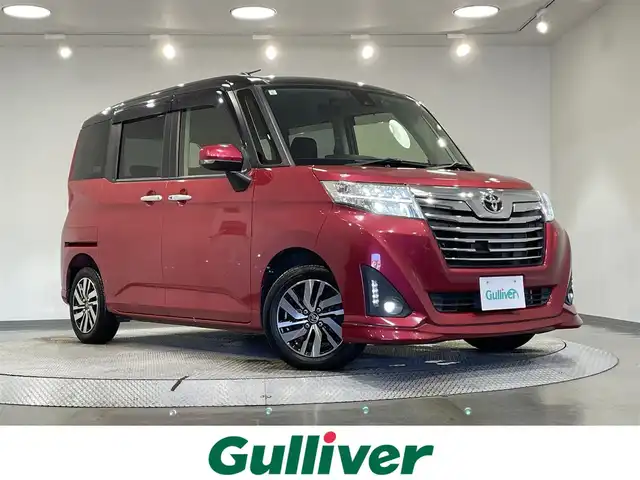 トヨタ ルーミー カスタムG S 愛知県 2017(平29)年 1.7万km ブラックマイカ/マゼンダベリーメタリック 純正ナビ【NSCD-W66】/両側パワースライドドア/衝突軽減ブレーキ/クルーズコントロール/クリアランスソナー/車線逸脱警報/先行車発進告知/バックカメラ/ドライブレコーダー/ビルトインＥＴＣ/アクセサリーソケット/ＩＳＯＦＩＸ/LEDヘッドライト/アイドリングストップ/フロアマット/純正１４インチアルミホイール