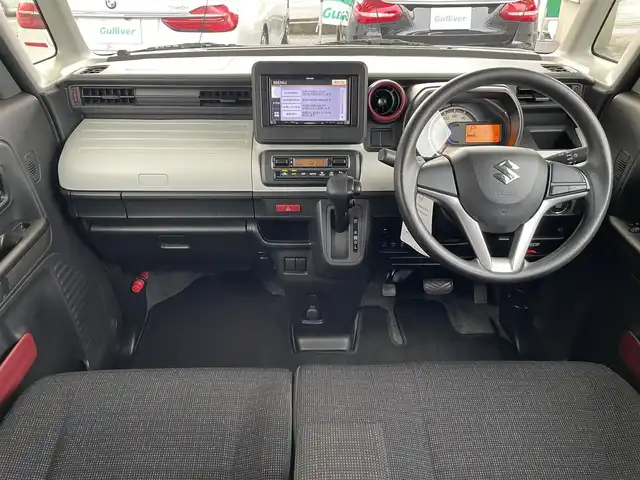 スズキ スペーシア HYBRID G 茨城県 2018(平30)年 7.5万km オフブルーM 社外ナビ/（FM/AM/CD）/バックカメラ/両側スライドドア/ETC/クリアランスソナー/オートライト/レーンアシスト/衝突被害軽減ブレーキ/盗難防止装置/スペアキー/社外フロアマット