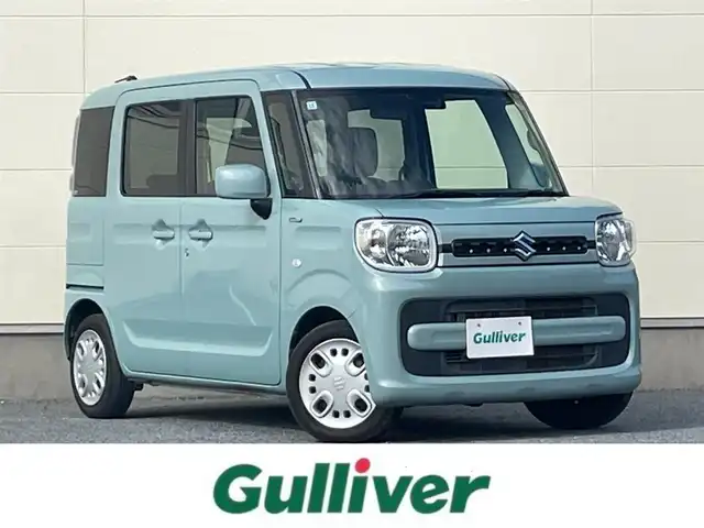 スズキ スペーシア HYBRID G 茨城県 2018(平30)年 7.5万km オフブルーM 社外ナビ/（FM/AM/CD）/バックカメラ/両側スライドドア/ETC/クリアランスソナー/オートライト/レーンアシスト/衝突被害軽減ブレーキ/盗難防止装置/スペアキー/社外フロアマット