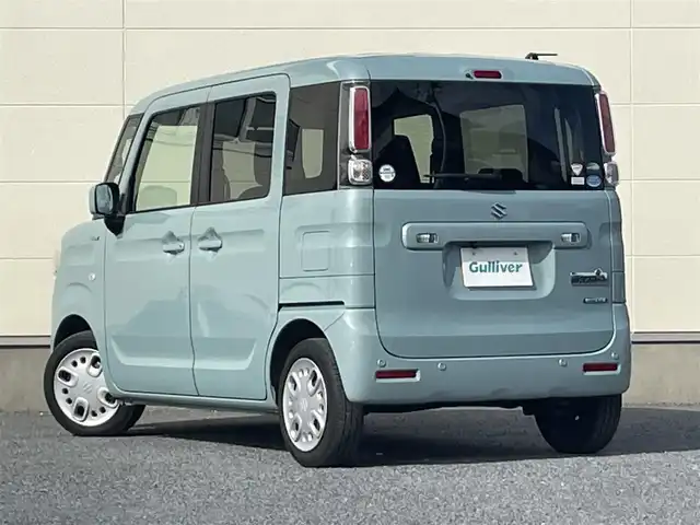 スズキ スペーシア HYBRID G 茨城県 2018(平30)年 7.5万km オフブルーM 社外ナビ/（FM/AM/CD）/バックカメラ/両側スライドドア/ETC/クリアランスソナー/オートライト/レーンアシスト/衝突被害軽減ブレーキ/盗難防止装置/スペアキー/社外フロアマット