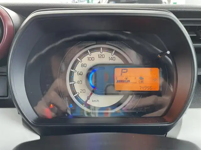 スズキ スペーシア HYBRID G 茨城県 2018(平30)年 7.5万km オフブルーM 社外ナビ/（FM/AM/CD）/バックカメラ/両側スライドドア/ETC/クリアランスソナー/オートライト/レーンアシスト/衝突被害軽減ブレーキ/盗難防止装置/スペアキー/社外フロアマット