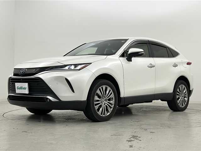 トヨタ ハリアー ハイブリッド Z レザーパッケージ 宮城県 2021(令3)年 4.4万km ホワイトパールクリスタルシャイン 禁煙車/トヨタセーフティセンス/・レーダークルーズコントロール/・レーントレーシングアシスト/・プリクラッシュセーフティ/・オートマチックハイビーム/ブラインドスポットモニター/パノラミックビューモニター/純正12.3インチナビ/・BT/USB/AUX/Miracast/本革レザーシート/JBLサウンド/デジタルインナーミラー/革巻きステアリング/ステアリングスイッチ/前席パワーシート/前席シートヒーター/前席エアーシート/ステアリングヒーター/電動リアゲート/純正LEDヘッドライト/純正LEDフォグランプ/ドライブレコーダー（F/R）/プッシュスタート/スマートキー/純正ビルトインETC2.0/純正19インチアルミホイール/純正フロアマット/純正ドアバイザー