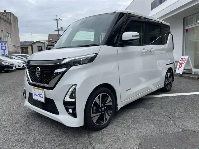 日産 ルークス HWS Gターボ プロパイロットED 京都府 2020(令2)年 9.7万km ホワイトパール （株）IDOMが運営する【じしゃロン伏見店】の/自社ローン専用車両になります。/こちらは現金またはオートローンご利用時の価格です。/自社ローンご希望の方は別途その旨お申し付けください/純正9inナビ/【ipod/SD/BT/USB/CD/DVD】/フルセグTV/LEDヘッドライト/両側パワースライド/プロパイロット/アラウンドビューモニター/インテリジェントルームミラー/ETC