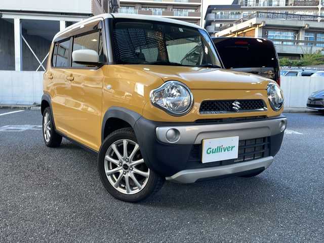 スズキ ハスラー G 大阪府 2019(令1)年 6.2万km アクティブイエロー/ホワイト2トーンルーフ プッシュスタート/スペアキー/ETC/衝突被害軽減装置/車線逸脱防止装置/横滑り防止装置/アイドリングストップ/電動格納ミラー/フルフラットシート/純正フロアマット/シートヒーター
