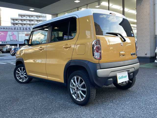 スズキ ハスラー G 大阪府 2019(令1)年 6.2万km アクティブイエロー/ホワイト2トーンルーフ プッシュスタート/スペアキー/ETC/衝突被害軽減装置/車線逸脱防止装置/横滑り防止装置/アイドリングストップ/電動格納ミラー/フルフラットシート/純正フロアマット/シートヒーター