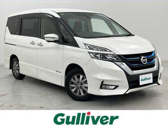 日産 セレナ e－パワー ハイウェイスター V 宮城県 2018(平30)年 5.4万km ブリリアントホワイトパール 禁煙車/プロパイロット/エマージェンシーブレーキ/車線逸脱警報/インテリジェントパーキングアシスト/アラウンドビューモニター/インテリジェントルームミラー/純正9型ナビ（地図無）/・BT.CD.DVD.AUX.SD/フルセグＴＶ/純正ドライブレコーダー（前）/ビルトインＥＴＣ/前席シートヒーター/ステアリングヒーター/革巻ステアリング/ステアリングスイッチ/プッシュスタート/スマートキー/横滑り防止機能/アイドリングストップ/電動パーキングブレーキ/純正フロアマット/純正ドアバイザー/純正15インチアルミホイール/ＬＥＤヘッドライト/フォグランプ/ロールサンシェード/シートバックテーブル