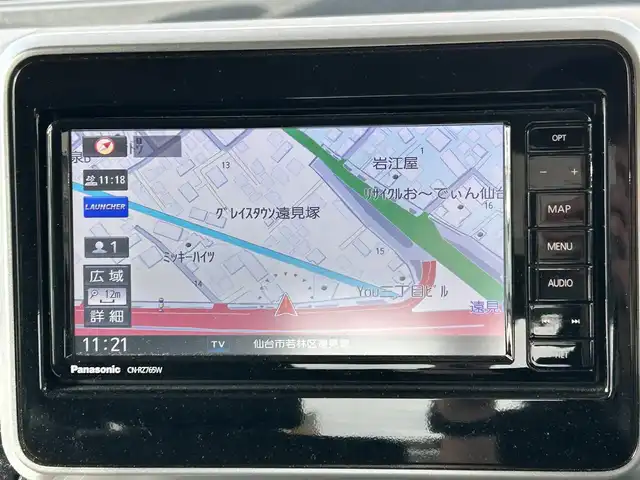 スズキ スペーシア カスタム HYBRID XS 宮城県 2020(令2)年 2.1万km ピュアホワイトP /ワンオーナー//純正メモリナビ//CD/DVD/SD/BT/USB/フルセグテレビ//全周囲カメラ//両側パワースライドドア//ハーフレザーシート//D席シートヒーター//レーダークルーズコントロール//衝突被害軽減ブレーキ//コーナーセンサー//車線逸脱警報//ヘッドアップディスプレイ//ドアバイザー//スマートキーx2//純正エンジンスターター//社外14インチアルミスタッドレスタイヤ積込（溝無）/155/65R14