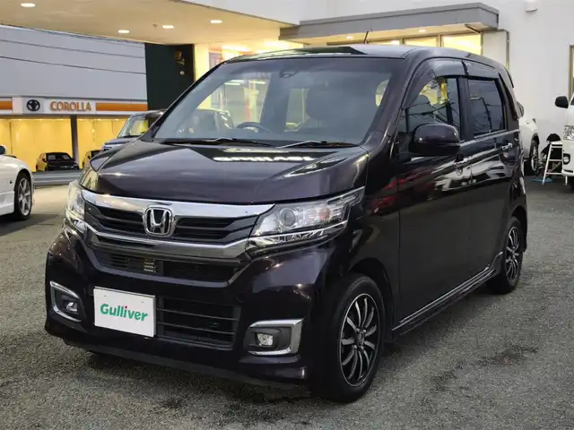ホンダ Ｎ ＷＧＮ カスタム G SSパッケージ 熊本県 2017(平29)年 11.2万km プレミアムベルベットパープル・パール 純正7インチナビ（VXM-184VFi）/【フルセグTV/CD/DVD/Bluetooth】/バックカメラ/クルーズコントロール/アイドリングストップ/純正14インチAW/前後ドライブレコーダー/ビルトインETC/オートライト/ウィンカーミラー/プッシュスタート/ステアリングスイッチ/純正フロアマット/純正ドアバイザー/横滑り防止/盗難防止装置/保証書/取扱説明書