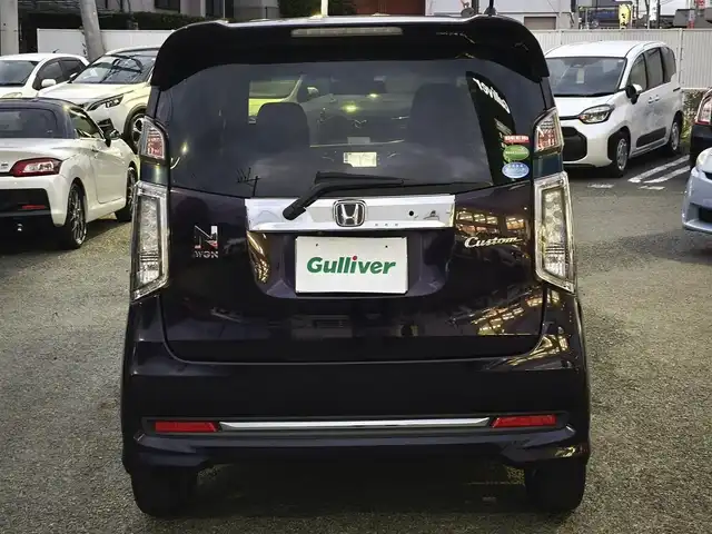 ホンダ Ｎ ＷＧＮ カスタム G SSパッケージ 熊本県 2017(平29)年 11.2万km プレミアムベルベットパープル・パール 純正7インチナビ（VXM-184VFi）/【フルセグTV/CD/DVD/Bluetooth】/バックカメラ/クルーズコントロール/アイドリングストップ/純正14インチAW/前後ドライブレコーダー/ビルトインETC/オートライト/ウィンカーミラー/プッシュスタート/ステアリングスイッチ/純正フロアマット/純正ドアバイザー/横滑り防止/盗難防止装置/保証書/取扱説明書