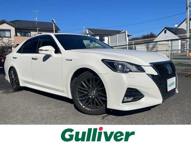 トヨタ クラウン ハイブリッド アスリートG 神奈川県 2016(平28)年 14.3万km ホワイトパールクリスタルシャイン 純正ナビ/LEDライト/クルーズコントロール（追従有）/フルセグTV/ETC/Bluetooth/サンルーフ/ステアリングリモコン/全部ドラレコ/シートメモリー機能/オートライト/ハイビーム/パワーシート（D/N席）/電動ステアリング調整/CD/DVD(Blu-ray再生可）/純正フロアマット/バイザー/バックカメラ/エアコンスイング機能/プッシュスタート/スマートキー