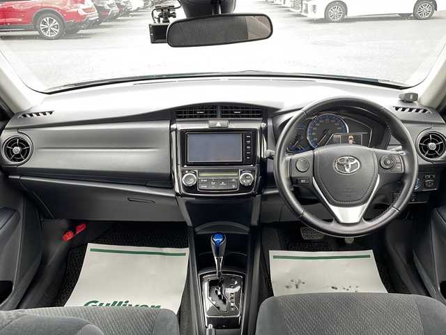 トヨタ カローラ アクシオ ハイブリッドG 岩手県 2015(平27)年 3.9万km ブルーM 純正SDナビ/AM/FM/CD/DVD/Bluetooth/フルセグTV/バックカメラ/ビルトインETC/前後ドライブレコーダー/衝突被害軽減ブレーキ/レーンキープアシスト/横滑り防止装置/シートヒーター/オートライト/オートハイビーム/LEDヘッドライト/スマートキー/プッシュスタート/電動格納ミラー/純正15インチAW/社外スタッドレス付タイヤ車載/純正フロアマット/ドアバイザー/nanoe/保証書/取扱説明書