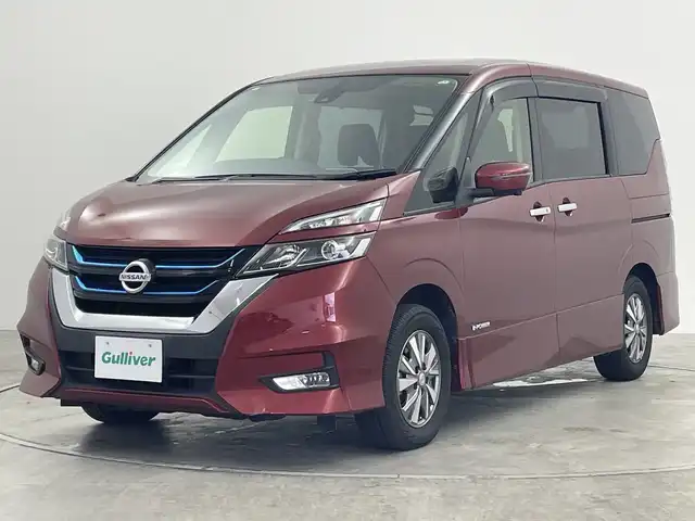 日産 セレナ e－パワー ハイウェイスター V 群馬県 2018(平30)年 3.9万km マルーンレッド 純正９型ナビ　全周囲カメラ　クルーズコントロール　衝突被害軽減ブレーキ　レーンキープアシスト　オートマチックハイビーム　ドライブレコーダー　パーキングアシスト　コーナーセンサー　ＥＴＣ　ＬＥＤ　禁煙車