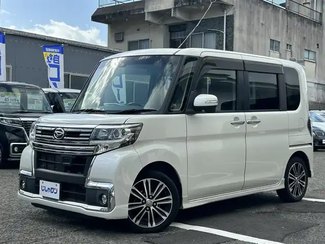 ダイハツ タント カスタム RS トップED SA Ⅲ 京都府 2016(平28)年 9.4万km パールホワイトⅢ (株)IDOMが運営する【じしゃロン伏見店】の自社ローン専用車両になりますこちらは現金またはオートローンご利用時の価格です。自社ローンご希望の方は別途その旨お申付け下さい/プッシュスタート/社外ナビ/バックカメラ/ETC/ハーフレザーシート/ターボ付き/アイドリングストップ/横滑り防止装置/衝突軽減ブレーキ/両側パワースライドドア/純正フロアマット/純正アルミホイール/LEDヘッドライト/電動格納ミラー/ドアバイザー