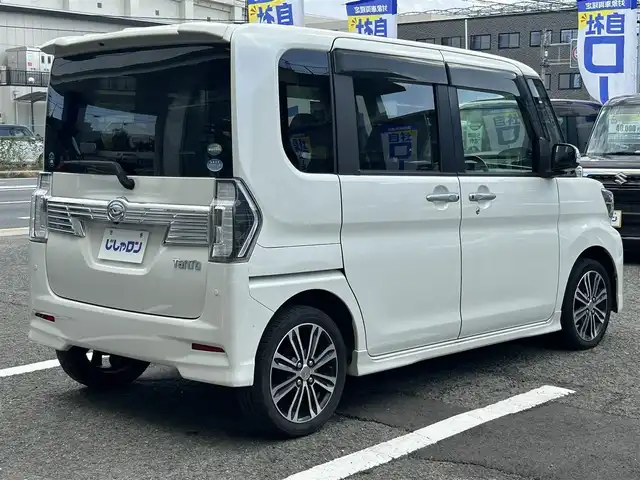 ダイハツ タント カスタム RS トップED SA Ⅲ 京都府 2016(平28)年 9.4万km パールホワイトⅢ (株)IDOMが運営する【じしゃロン伏見店】の自社ローン専用車両になりますこちらは現金またはオートローンご利用時の価格です。自社ローンご希望の方は別途その旨お申付け下さい/プッシュスタート/社外ナビ/バックカメラ/ETC/ハーフレザーシート/ターボ付き/アイドリングストップ/横滑り防止装置/衝突軽減ブレーキ/両側パワースライドドア/純正フロアマット/純正アルミホイール/LEDヘッドライト/電動格納ミラー/ドアバイザー