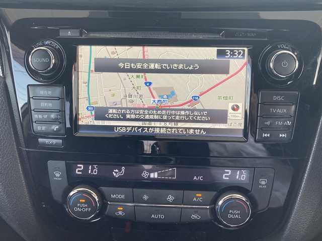 日産 エクストレイル 20X エマージェンシーブレーキ 福島県 2015(平27)年 13.6万km ブリリアントホワイトパール ワンオーナー/純正SDナビ/（Bt、DISC、FM＆AM、フルセグTV）/パートタイム４WD/360°カメラ/USB接続端子/ETC/シガーソケット/前後コーナーセンサー/ダウンヒルアシストコントロール/社外AWスタッドレスタイヤ4本積載/（225/65R17）/純正フロアマット/保証書/取扱説明書/記録簿