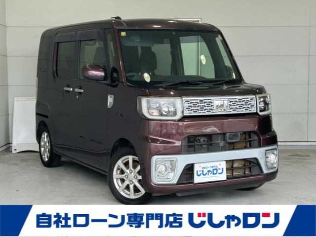 ダイハツ ウェイク X SA 沖縄県 2014(平26)年 3.5万km プラムブラウンクリスタルマイカ (株)IDOMが運営する【じしゃロンコザ店】の自社ローン専用車両になりますこちらは現金またはオートローンご利用時の価格です。自社ローンご希望の方は別途その旨お申付け下さい/純正ナビ　/ＴＶ　/ＣＤ再生　/ＥＴＣ　/片側パワースライドドア　/パワーステアリング　/横滑り防止装置　/衝撃軽減ブレーキ　/オートライト　/ＬＥＤヘッドライト　/プッシュスタート　/スマートキー　/スペアキー