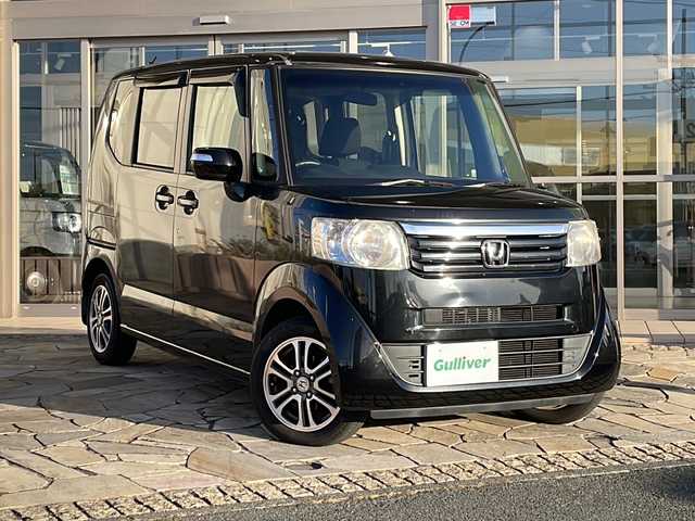 ホンダ Ｎ ＢＯＸ G ターボ Lパッケージ 静岡県 2014(平26)年 7.7万km 黒 主要装備/・両側パワスラ/・ETC/・クルコン/・横滑り防止装置/・純正フロアマット/・ステリモ/・パドルシフト/・スマートキー/・プッシュスタート/・オートエアコン