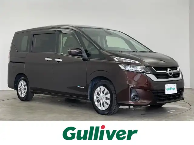 日産 セレナ X 埼玉県 2017(平29)年 6万km インペリアルアンバーP 純正7インチナビ/Bluetooth　TV　USB　AUX　CD　DVD　SD/後席フリップダウンモニター/片側パワースライドドア/クルーズコントロール/バックカメラ/ドライブレコーダー（前後）/オートライト/スマートキー/プッシュスタート